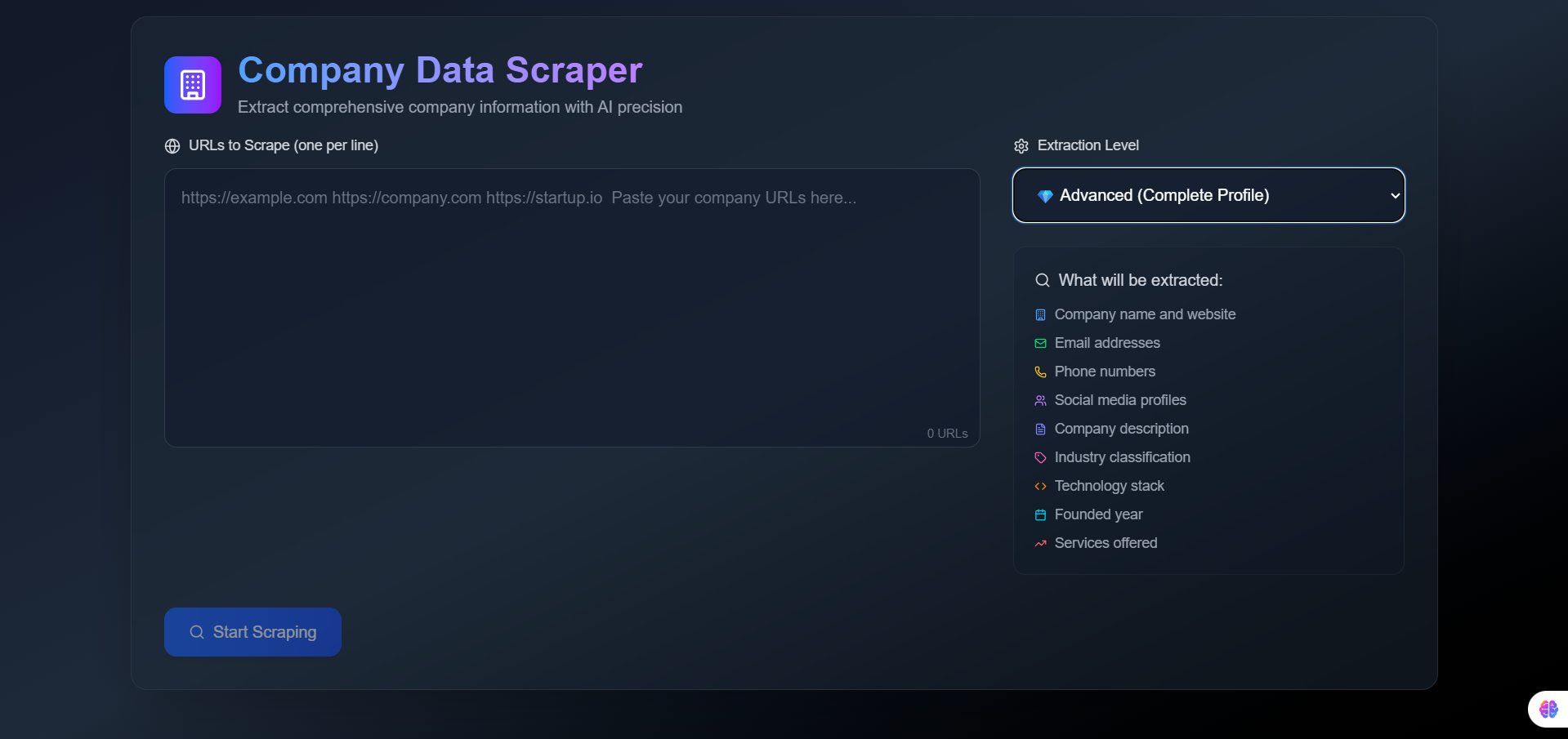 Company Data Scraper